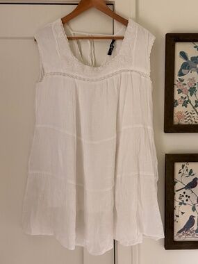 Lulus Mini White Sundress Size L